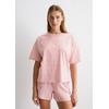 Shorty MARC O'POLO, Damen, Gr. XS, rosa (rosa gestrei), Obermaterial: 100% Baumwolle, Homewear-Sets