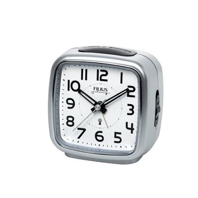 Funkwecker FILIUS ZEITDESIGN, silber (silberfarben), Wecker, Schlafzimmer, Wecker, Beleuchtung, schleichende Sekunde, Snooze