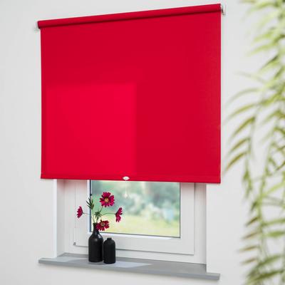 Springrollo LIEDECO "Uni" Gr. 3, rot (dunkelrot), B:122cm H:180cm, Kunststoff, Metall, Polyester, Rollos, Rollo Hergestellt in Deutschland Image
