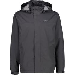 Regenjacke CMP, Herren, Gr. 60, blau (antracite), Obermaterial: 100% Polyester. Futter: 100% Polyester, sportlich, Langarm eingesetzt angesetztes Bündchen mit Klettverschluss,mit innenliegendem Gummizug, Jacken, Atmungsaktiv & Wasserdicht & Winddicht