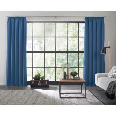 Vorhang WIRTH "Dim out", blau, B:142cm H:205cm, Polyester, Gardinen, nach Maß Image