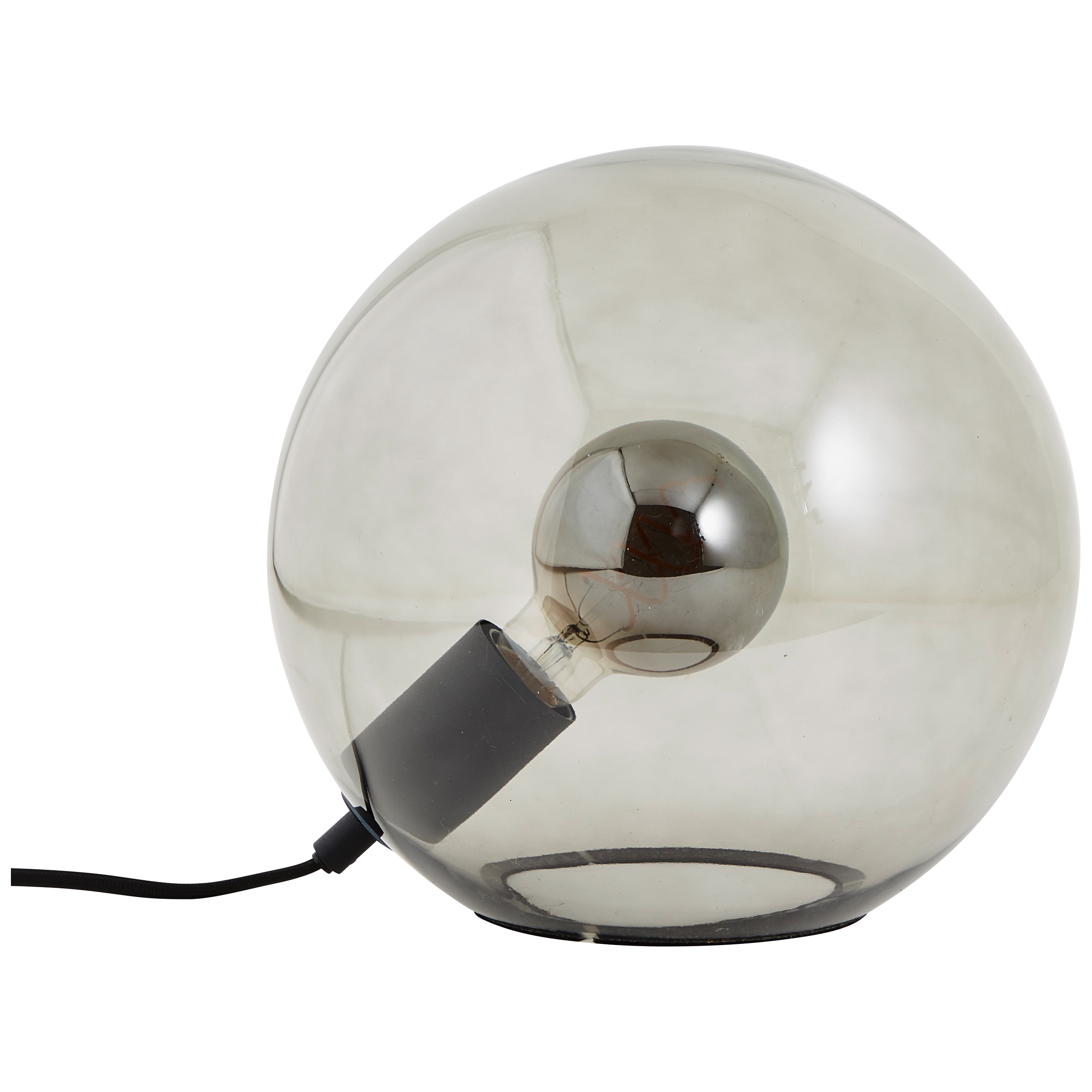 BRILLIANT Tischleuchte "Belado", schwarz (schwarz, rauchglas), 1, Ø 25 H: 23, 1, Rauchglas, Leuchten, kugelförmig aus Rauchglas, D 25 cm, E27 max. 25 W Image