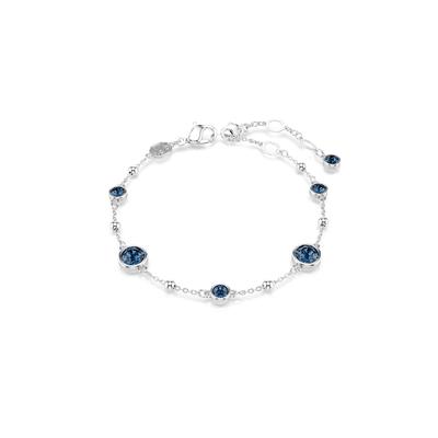 Armkette SWAROVSKI "Schmuck Geschenk Imber Armband", blau (metallfarben, blau, blau), Armbänder, Damen, M, Metall, mit Swarovski Kristall Image
