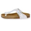 Zehentrenner LICO "Zehenstegpantolette Bioline Trend Kids", Gr. 31, silber (silberfarben), Synthetik, Schuhe