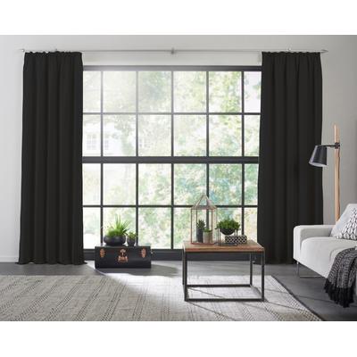 Vorhang WIRTH "Dim out", schwarz, B:142cm H:245cm, Polyester, Gardinen, nach Maß Image