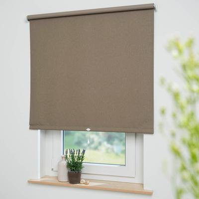 Springrollo LIEDECO "Uni" Gr. 2, braun (coffee), B:112cm H:180cm, Kunststoff, Metall, Polyester, Rollos, Rollo Hergestellt in Deutschland Image