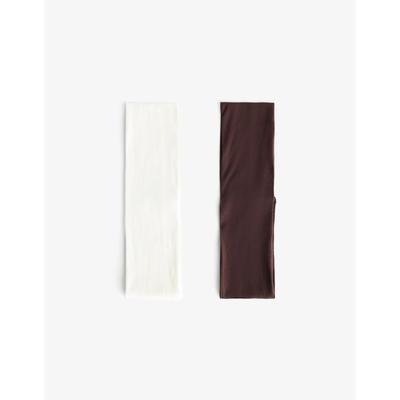 Bershka 2-Pack Of Headbands Women Brown
