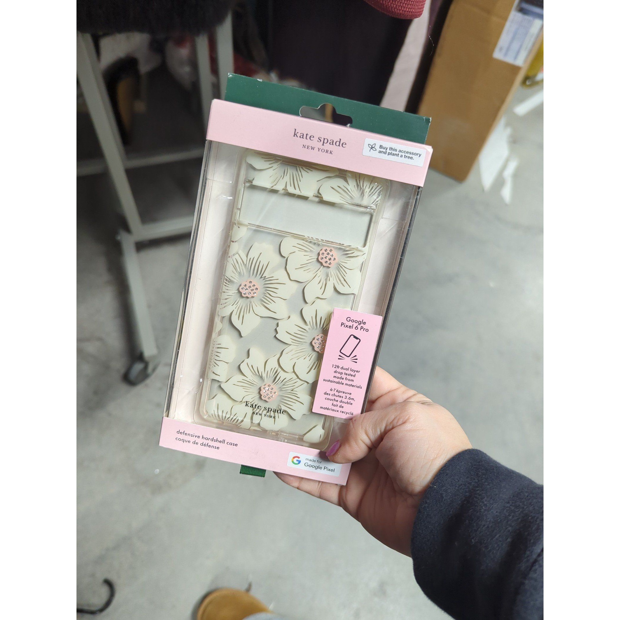 Kate Spade Cell Phones & Accessories | Kate Spade Hollyhock White Floral Phone Case - Google Pixel 6 Pro Nib | Color: Pink/White | Size: Os