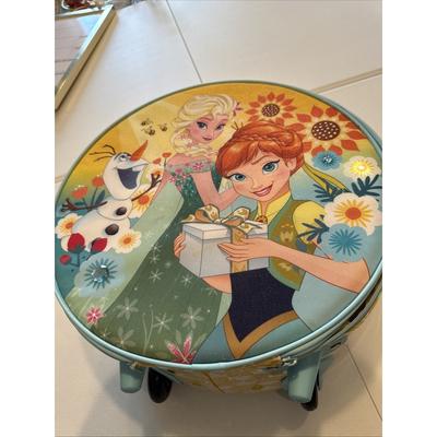 Disney Bags | Disney Frozen Anna Elsa Rolling Luggage, Adj Handle,Carry-On Suitcase Light Up | Color: Blue | Size: Os