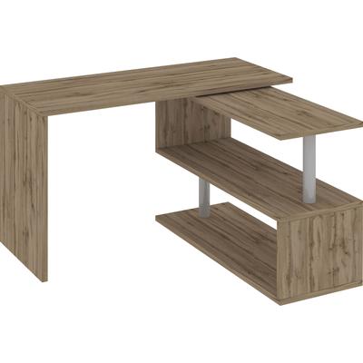 Schreibtisch INOSIGN "Volta, Made in Italy", braun (wotan oak, wotan oak), B:120cm H:75cm T:50cm, Tische, multifunktional - als Computertisch, Eckschreibtisch oder Sideboard Image