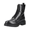 Schnürstiefelette GEOX "Geox Stiefelette Leder", Damen, Gr. 39, schwarz, Leder, casual, Schuhe