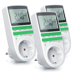 BEARWARE 3x Zeitschaltuhr, digital, programmierbar, LCD Display, Steckdosen Timer, max. 3680W Image