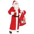 xL Santa Coat Hooded Velvet Costume Extra Large for Father Christmas Fancy Dress