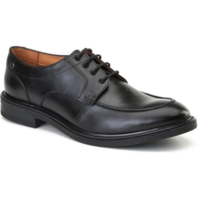 Base London Surrey Leder Herren Schwarz Brogues Schuhe Image