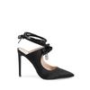 Satin-Pantoletten mit 10 cm Absatz