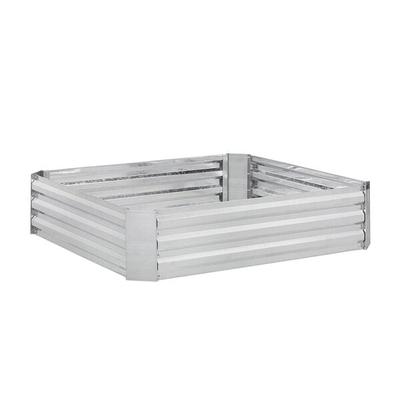 relaxdays Hochbeet aus Metall silber Image