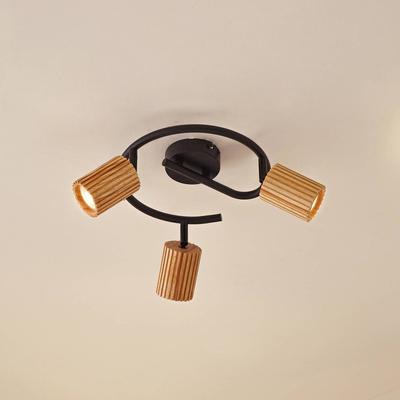 Lindby Deckenstrahler Stralino, 3-flammig, Ø31cm, Holz, GU10 Stralino Lindby, dimmbar, Holz hell, für Flurbereich, Holz, Modern, Strahler Image