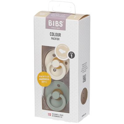 Bibs Fopspeen Anatomic Ivory - Sage 0-6 Maanden 2 St Sauger Image