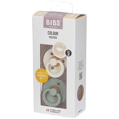 Bibs Fopspeen Anatomic Ivory - Sage 6-18 Maanden 2 St Sauger Image