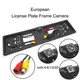 4/8/12LED targa europea telaio telecamera retrovisore telecamera di retromarcia visione notturna per camion auto SUV, pickup camper