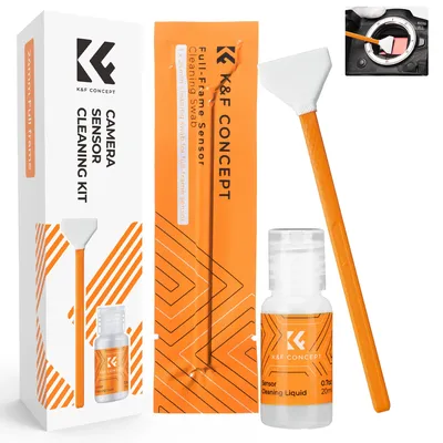 K&F Concept 24mm Full Frame/16mm APS-C Sensor Cleaning Swab*6 + 20ml Liquid Sensor Cleaner Sets For Sony DSLR SLR Digital Camera