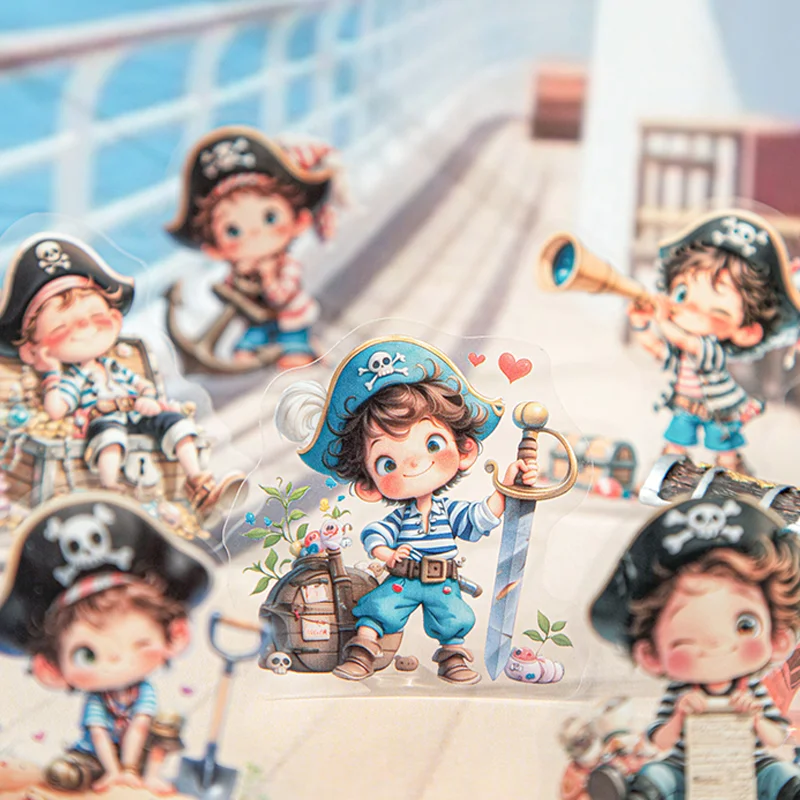 Mr. Paper 60 Stück Abebe's Daydreaming Series Charakter-Thema-Aufkleber, DIY-Handbuch, Collage, Kalender, Notizbuch, Tagebuch, Fotoalbum Image