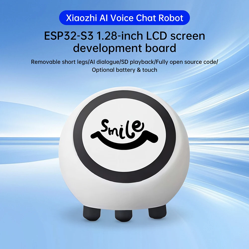Aufgerüstet für DeepSeek XiaoZhi AI Voice Chat Robot ESP32-S3 1,28 Zoll LCD Display ESP32-N16R8 Development Board Uhr Ornament Image