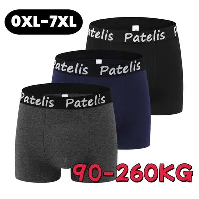 Plus Größe 90-260 kg Baumwolle Boxer für Männer Unterwäsche Shorts Große 1pc/3pcs Set klassische Atmungsaktive Höschen Homme Unterhose Kleidung Image