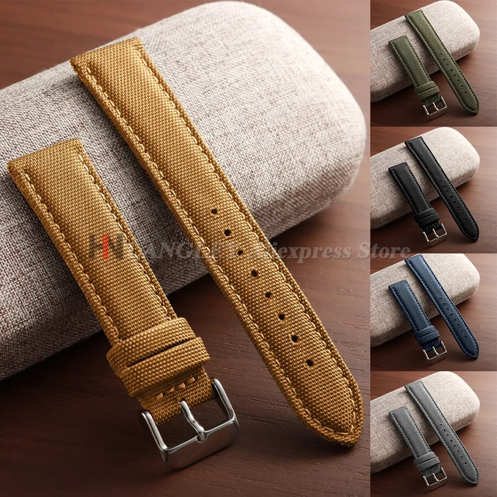 20mm 22mm Segeltuchbänder für Huawei Watch GT5/GT4 Band Zweiseitiges Nylon Herren Damen Schnellverschluss Wasserdichtes Armband Zubehör Image