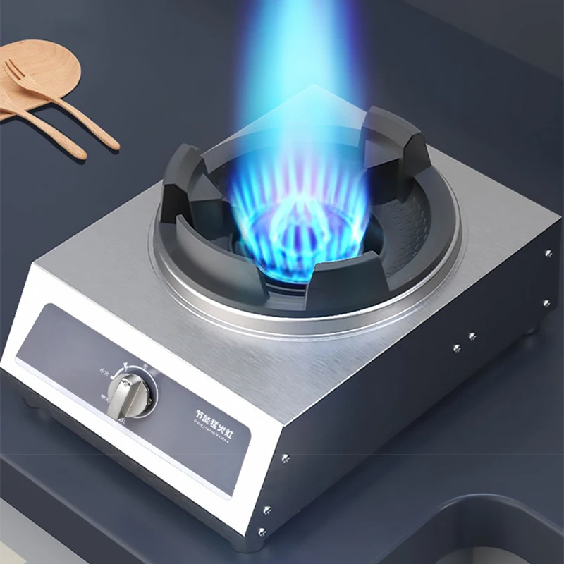 40 kW Flüssiggaskocher Furious Fire Herd Einzelherd Rührbratender Hochdruckherd Edelstahl Desktop-Gasherd Image