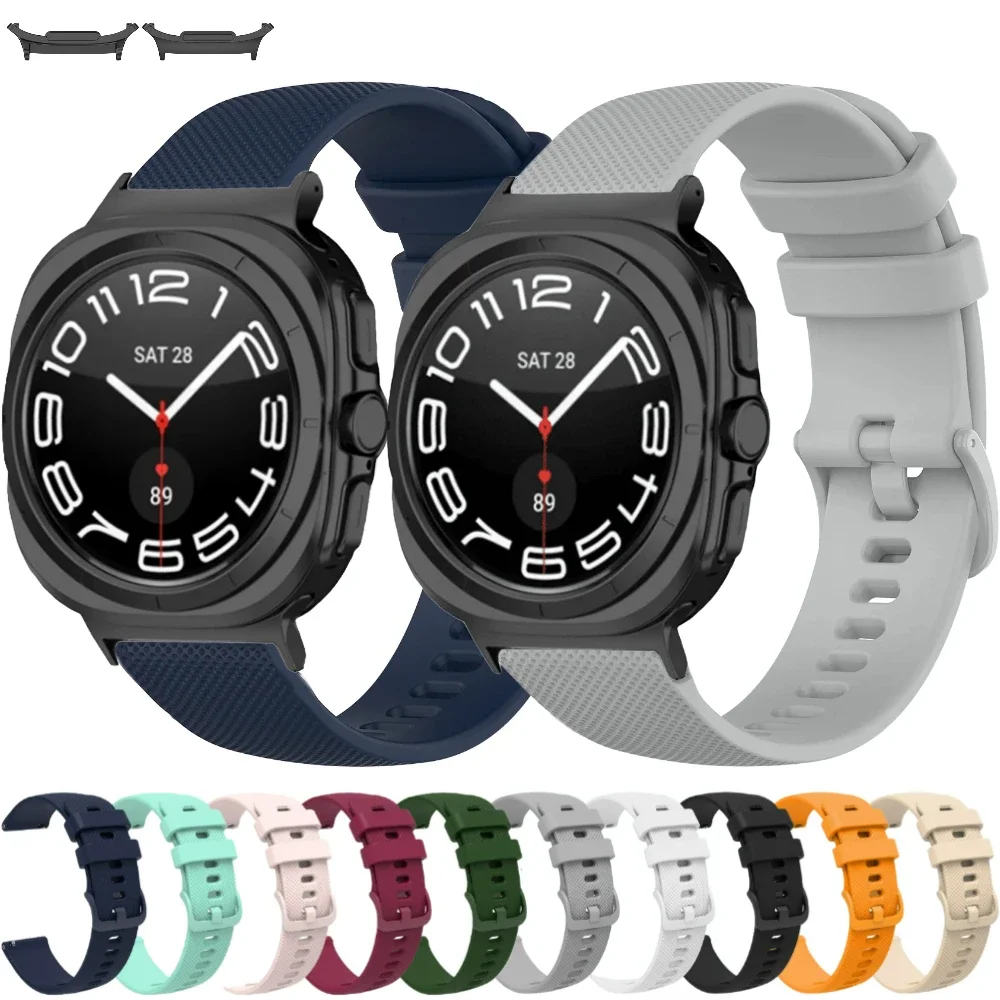 Sport-Silikonarmband für Samsung Galaxy Watch 8–7 Ultra 47 mm Smartwatch-Armband für Samsung Galaxy Watch 8 Ultra 2025, 47 mm Armband Image