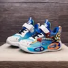 Blaue Schuhe für Jungen, rutschfeste PU-Leder-Cartoon-Schuhe, solide Sohlen, Kinder-Laufsportschuhe, Größe 26–37
