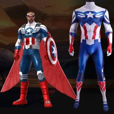 Captain America Cosplay Kostüme Superheld Cosplay Kostüme Anime Kleidung Weihnachten Halloween Purim Geschenke Image