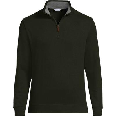 Brushed Rib Half Zip Jumper, Men, size: 50-52, regular, Brown, Cotton, by Lands' End