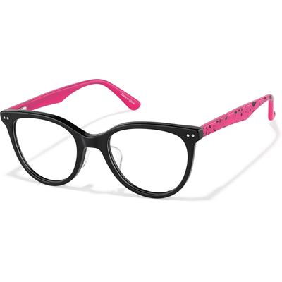 Zenni Girls Cat-Eye Glasses Black Plastic Full Rim Frame