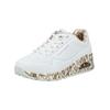 Sneaker SKECHERS "Skechers Sneaker Lederimitat", Damen, Gr. 36, weiß (weiß, gold), Lederimitat, casual, Schuhe