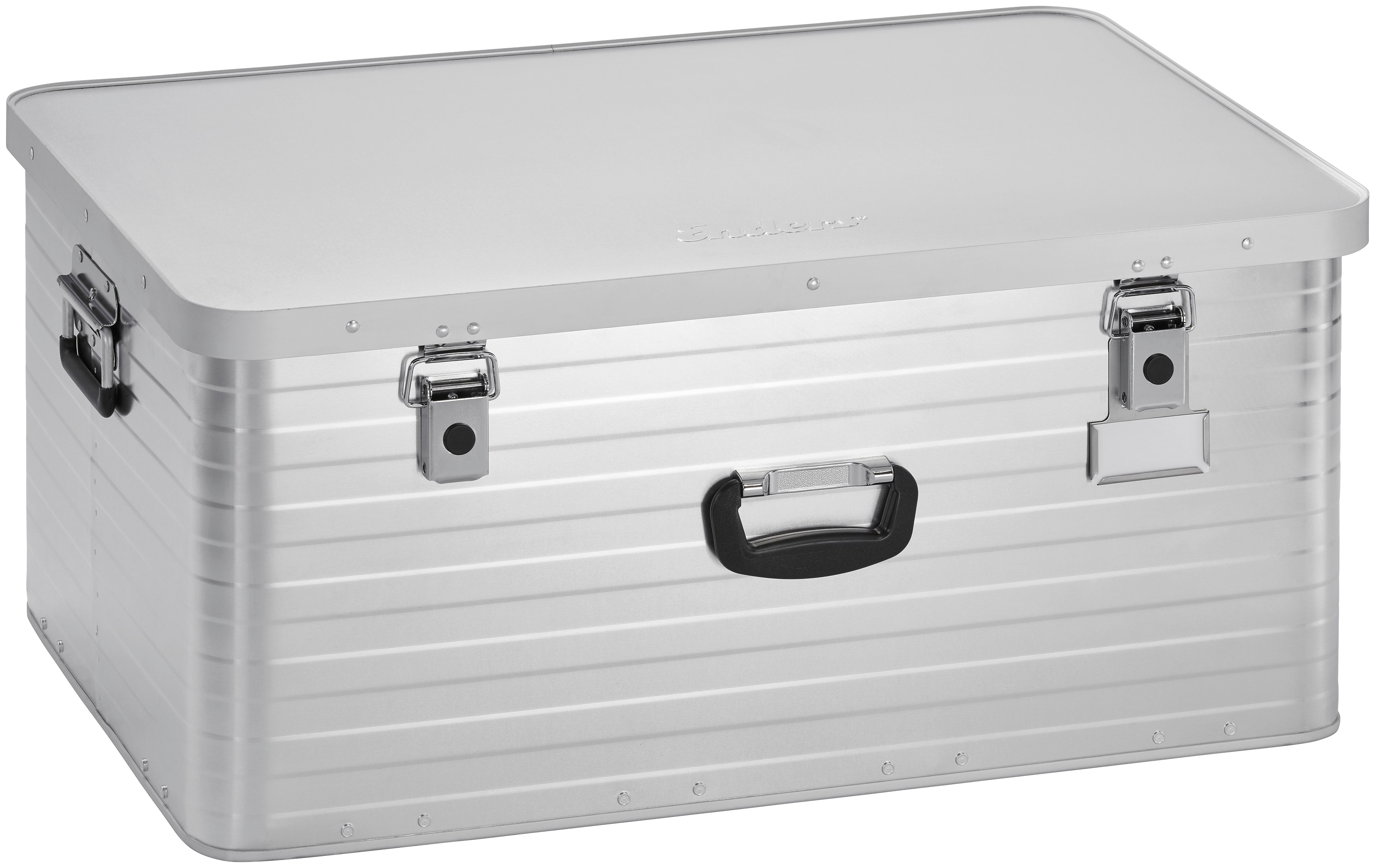 Aufbewahrungsbox ENDERS "Toronto XXL", silber (silberfarben), B:80 H:36,5 T:54, Aluminium, Aufbewahrungsboxen, Aluminium, BxTxH: 80x54x36,5 cm, 130 Liter