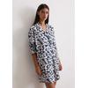 Nachthemd MARC O'POLO "Mix N Match Cotton", Damen, Gr. L, N-Gr, blau, Jersey, Obermaterial: 100% Baumwolle, modisch, bequem kniefrei, V-Ausschnitt, Langarm, Kleider, Knopfleiste, Langarm, Baumwolle, weich, Kragen mit V-Ausschnitt