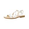 Riemchensandale PAUL GREEN "Paul Green Sandalen Leder", Damen, Gr. 39, silber (metallic silber), Leder, casual, Schuhe