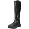 Stiefel STEVE MADDEN "STEVE MADDEN Stiefel Leder", Damen, Gr. 38, schwarz, Leder, casual, Schuhe