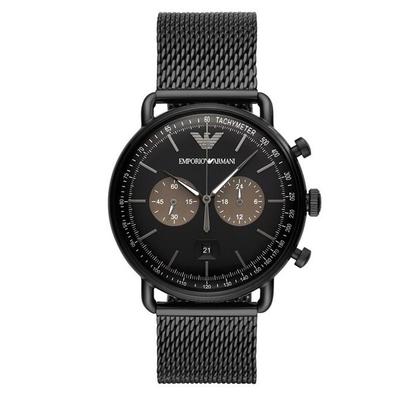 Elegante Herrenuhr der Marke Armani. Die Uhr hat ein Armband, das auch kleiner gemacht werden kann, das Gehäuse hat einen Durchmesser von 43 mm und das Uhrwerk ist Quarz. Marke: ArmaniModellname: AR11142 (43mm)Kategorie: HerrenuhrMaterialien:... Image