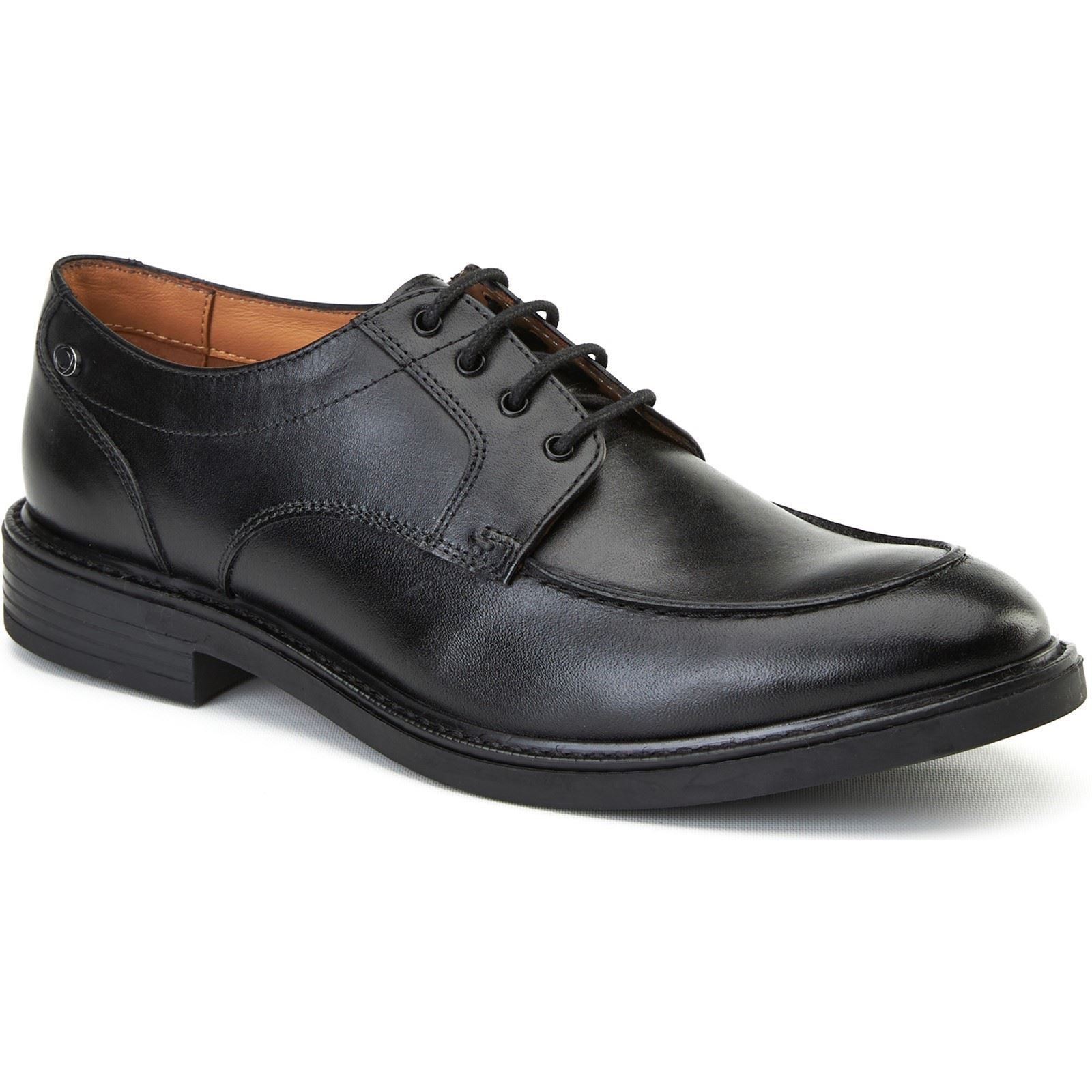 Base London Surrey Leder Herren Schwarz Brogues Schuhe