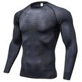 Per uomo Maglia a compressione Strato di base per l'allenamento T-shirt Fitness 3D Manica Lunga Top Athleisure Autunno Tinta unita Asciugatura Rapida Palestra Pallacanestro Atletico abbigliamento