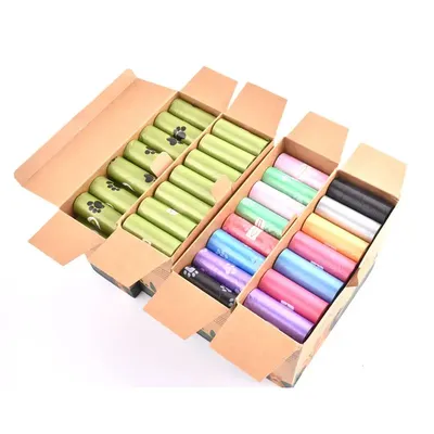 1-42 Rolls Dog Poop Bag Outdoor Cleaning Poop Bag Outdoor Clean Pet Supplies for Dog 15Bags/Roll Refill Garbage Bag Pet Supplies