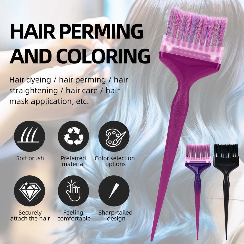 Barber Shop Haarfärbepinsel mit mehreren Farben Acht austauschbare Bürstenköpfe Friseursalon Haaröl Haarfärbepinsel Haarwerkzeuge Image