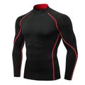 Per uomo Maglia a compressione Strato di base per l'allenamento T-shirt Fitness Manica Lunga Top Athleisure Autunno Tinta unita Asciugatura Rapida Palestra Pallacanestro Atletico abbigliamento