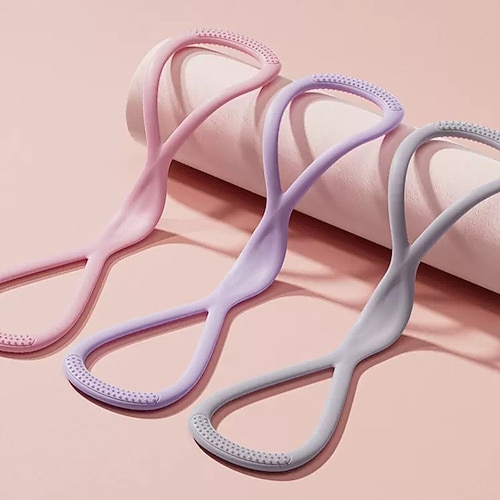 3 Stück Widerstandsbänder in Form einer 8 mit Griffen für Damen und Herren, Arme, Schultern, Rücken und Beine in Form halten, Ganzkörper-Fitnesstraining, Yoga-Zugseil für das Fitnessstudio zu Hause, Image