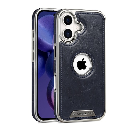 Handy Hülle Handyhüllen Für iPhone 16 15 14 Pro Max Plus 16e 13 Pro Max Rückseite Stoßfest Retro TPU PU-Leder Image