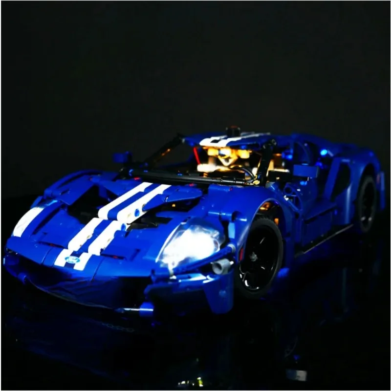 Mit Beleuchtung 42154 Technischer Ford GT Motor Sportwagen Bausteine Modell Ziegel Spielzeug für Kinder Geburtstagsgeschenkset Image
