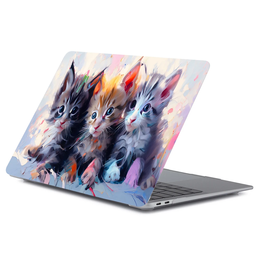 Niedliche Katzen-Druck-Laptoptasche für MacBook Pro 14 M4 2024, Abdeckung, Modell A3401, 14,2 Schale für Air/Pro M1 M2 M3 13 14 15 16 16,2 Hülle Image